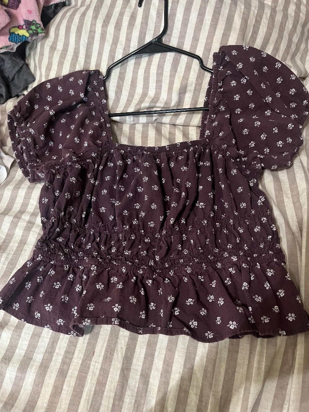 Burgundy top